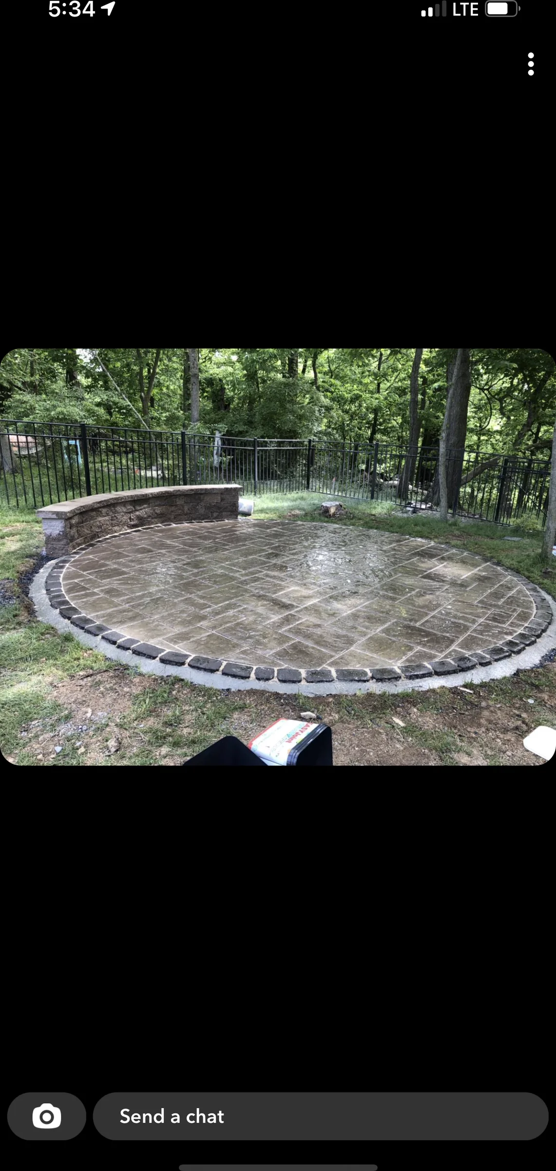 Finished landscape and lawn area